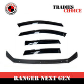 Bonnet Protector + Window Visors Weather shields to suit Ford Ranger NEXT GEN 2022-2024